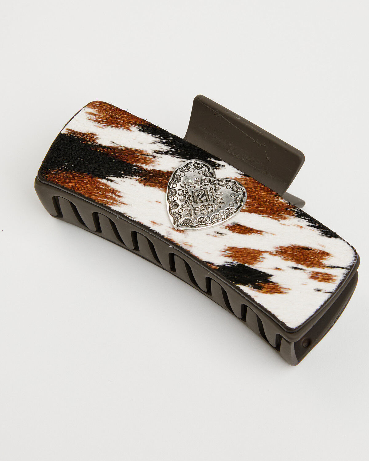 Image #2 - Shyanne Women's Hair On Concho Claw Clip, Brown, hi-res