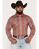 Image #1 - Sendero Provisions Men's Wyatt Stripe Print Long Sleeve Snap Western Shirt, Pink, hi-res
