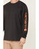 Image #4 - Carhartt Men's Loose Fit Heavyweight Long Sleeve Logo Graphic Work T-Shirt - Tall, Heather Grey, hi-res