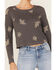 Image #3 - Cleo + Wolf Women's Calvin Floral Embroidered Long Sleeve Thermal Shirt, Charcoal, hi-res