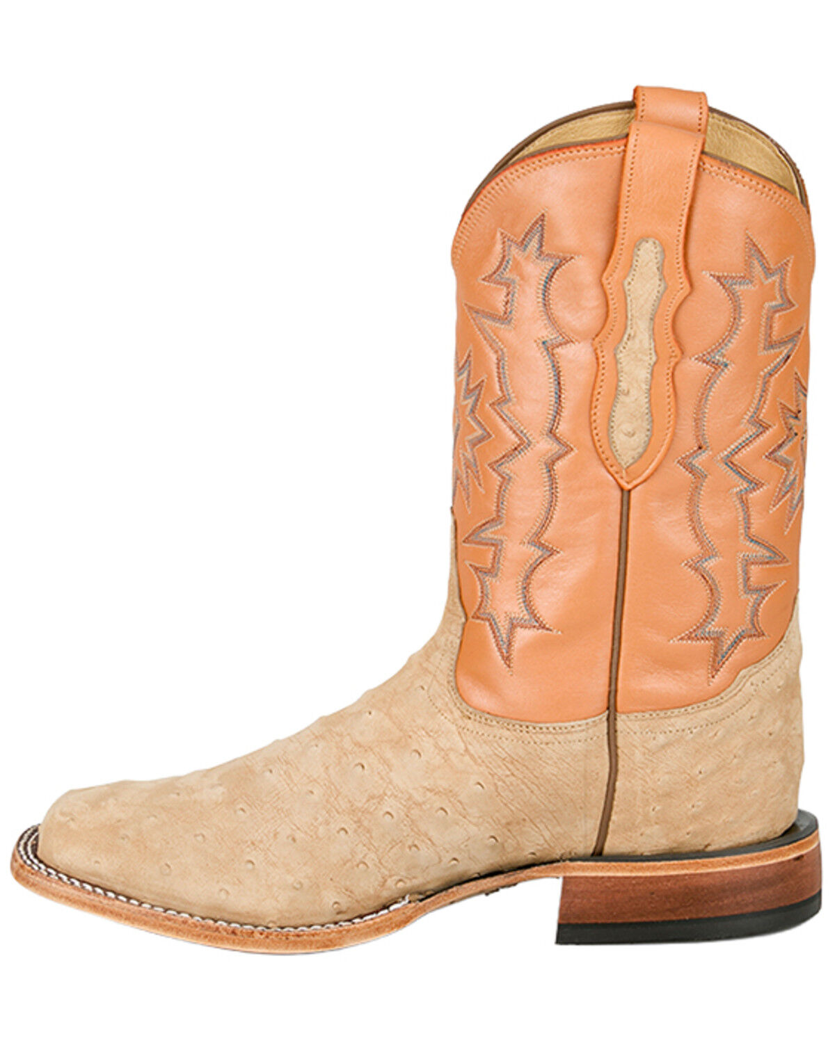 Image #3 - Tony Lama Men's Heritage Carlos Exotic Ostrich Western Boots - Broad Square Toe, Tan, hi-res