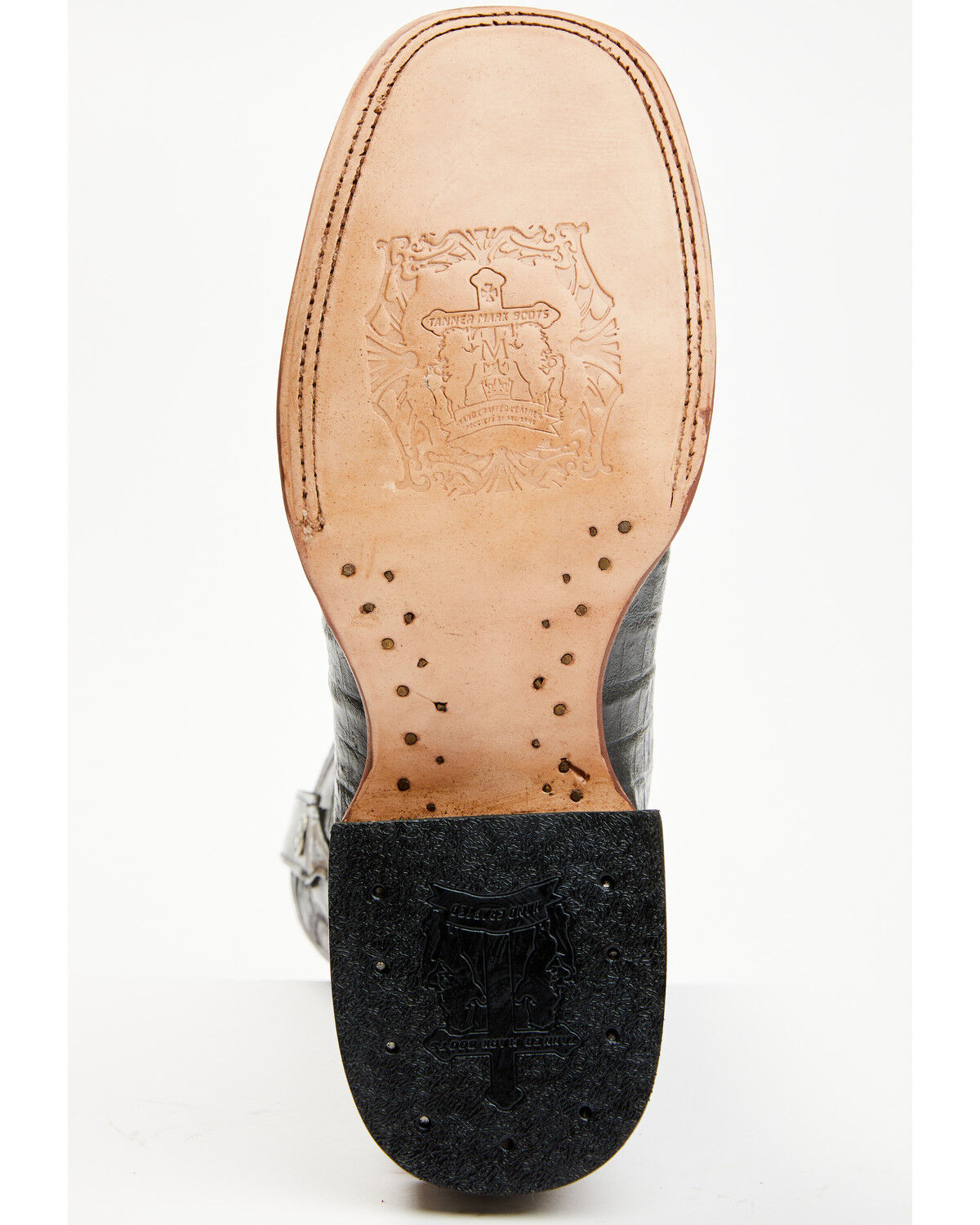 Image #7 - Tanner Mark Men's Lufkin Tall Western Boots - Broad Square Toe, Black, hi-res
