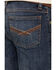 Image #4 - Wrangler 20X Boys' Barksdale Dark Wash Vintage Bootcut Stretch Denim Jeans , Dark Wash, hi-res