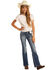 Image #5 - Rock & Roll Denim Girls' Medium Vintage Scroll Bootcut Jeans, Blue, hi-res