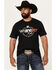 Image #1 - Wrangler Men's Boot Barn Exclusive Mexico Logo Short Sleeve Graphic T-Shirt , Black, hi-res