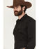 Image #2 - Wrangler Men's Tonal Long Sleeve Snap Western Shirt, Black, hi-res