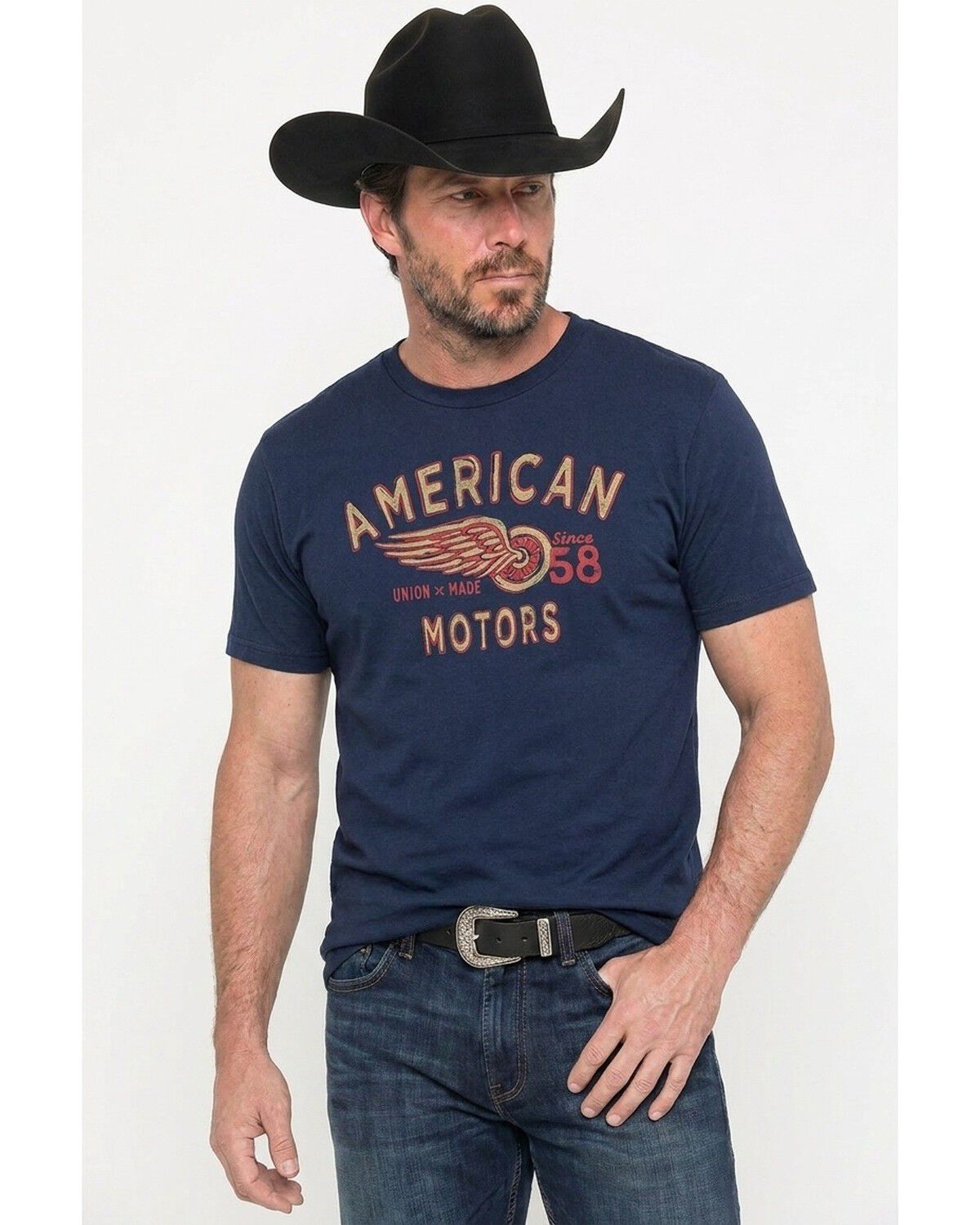 Americana Men's American Motors Short Sleeve Graphic T-Shirt, Navy, hi-res