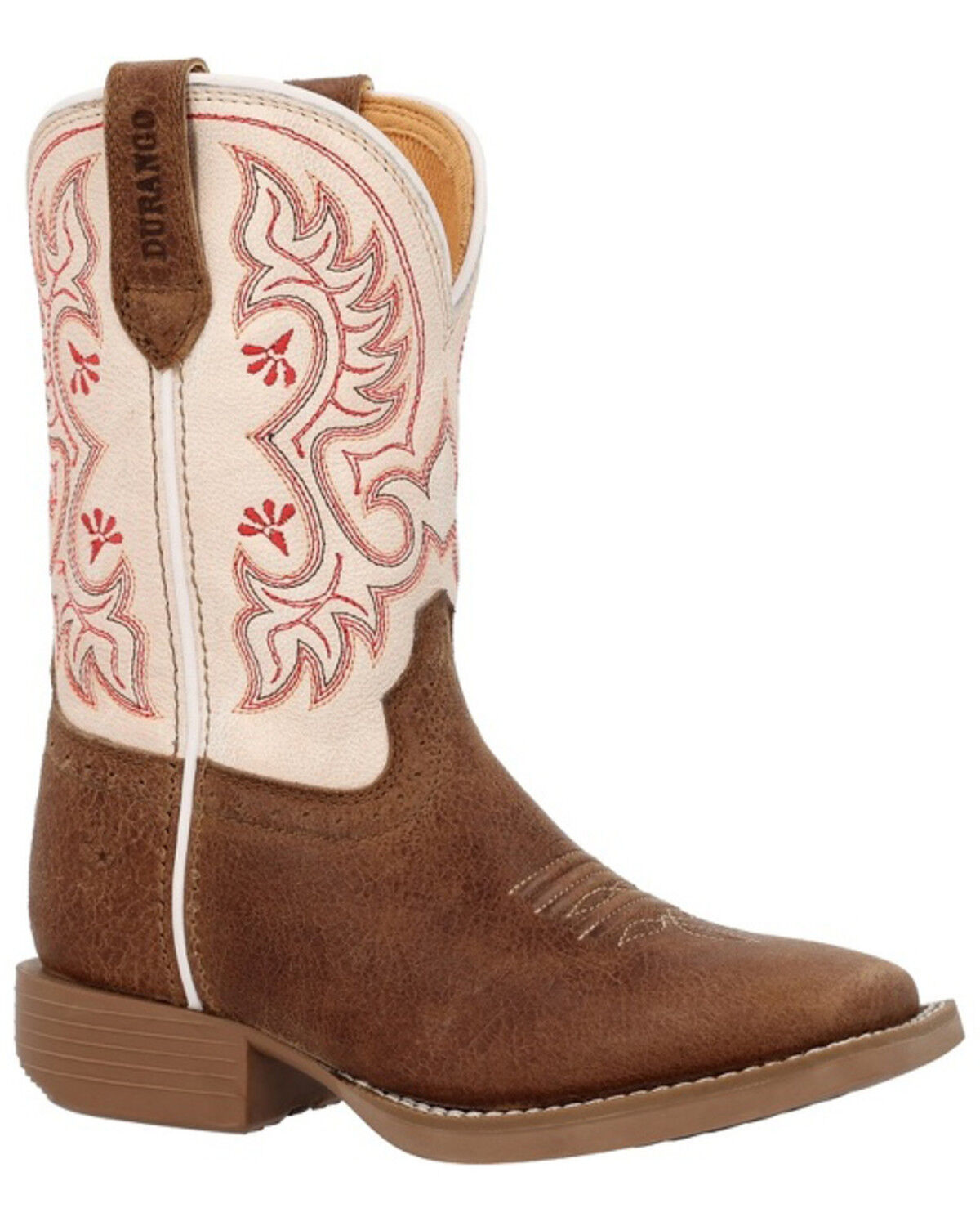 Durango Little Girls' Shyloh Western Boots - Broad Square Toe, Tan, hi-res