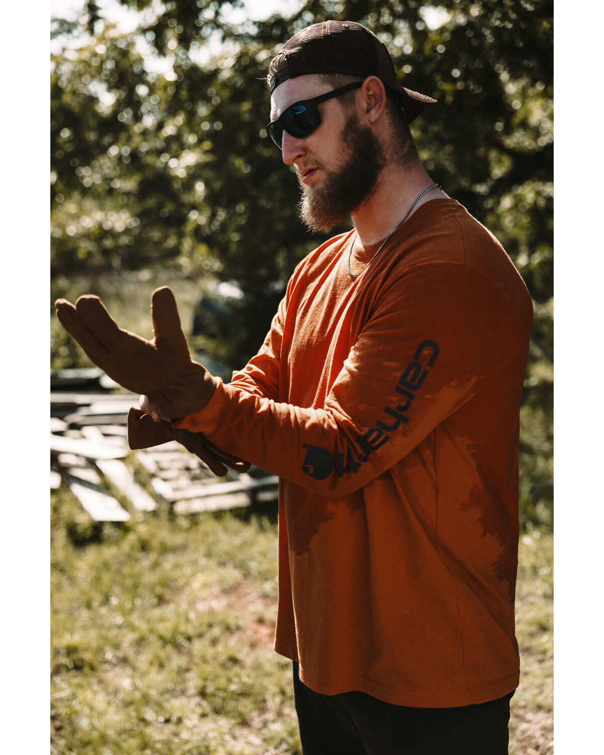 Image #1 - Carhartt Men's Loose Fit Heavyweight Long Sleeve Graphic Work T-Shirt, , hi-res