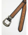Image #2 - Myra Bag Women's Checkered Brown Hand Tooled Leather Belt, Brown, hi-res