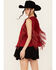 Image #4 - Scully Women's Fringe Suede Vest, Red, hi-res