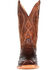 Image #5 - Durango Men's Chestnut Full-Quill Ostrich Western Boots - Square Toe, Chestnut, hi-res