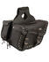 Image #1 - Milwaukee Leather Large Braided Zip-Off PVC Throw Over Saddle Bag with Studs, Black, hi-res