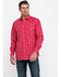 Image #5 - Resistol Men's Connemara Med Plaid Long Sleeve Western Shirt, Pink, hi-res