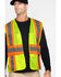 Image #5 - Hawx Men's 2-Tone Mesh Work XL Vest - Big & Tall, Yellow, hi-res