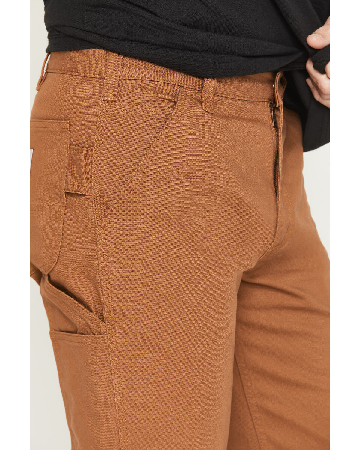 Image #2 - Carhartt Men's Rugged Flex&reg; Loose Straight Duck Dungaree Work Pants, Brown, hi-res