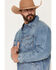 Image #2 - Wrangler X Coors Banquet Men's Embroidery Denim Jacket, Medium Wash, hi-res