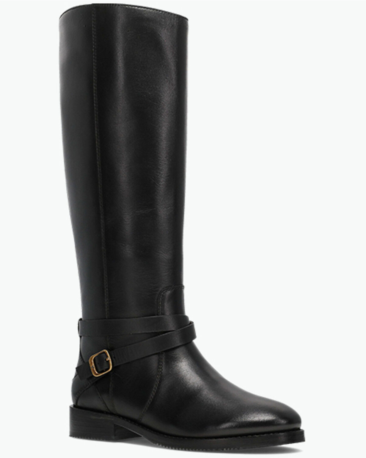 Frye Women's Melissa Belted Riding Fashion Boots - Round Toe, Black, hi-res