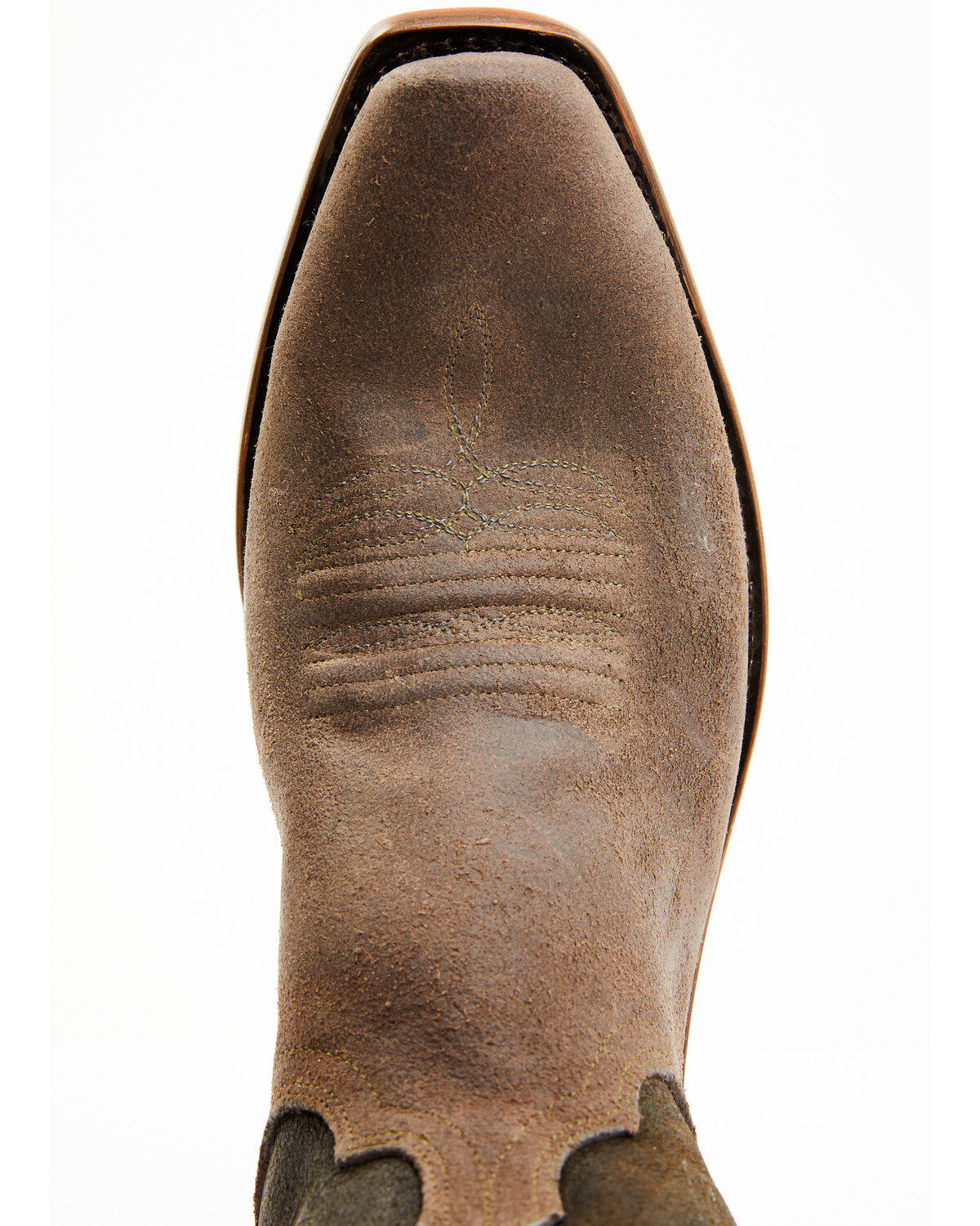 Image #6 - Lucchese Men's Distressed Shell Cowhide Western Boots - Snip Toe, Beige/khaki, hi-res