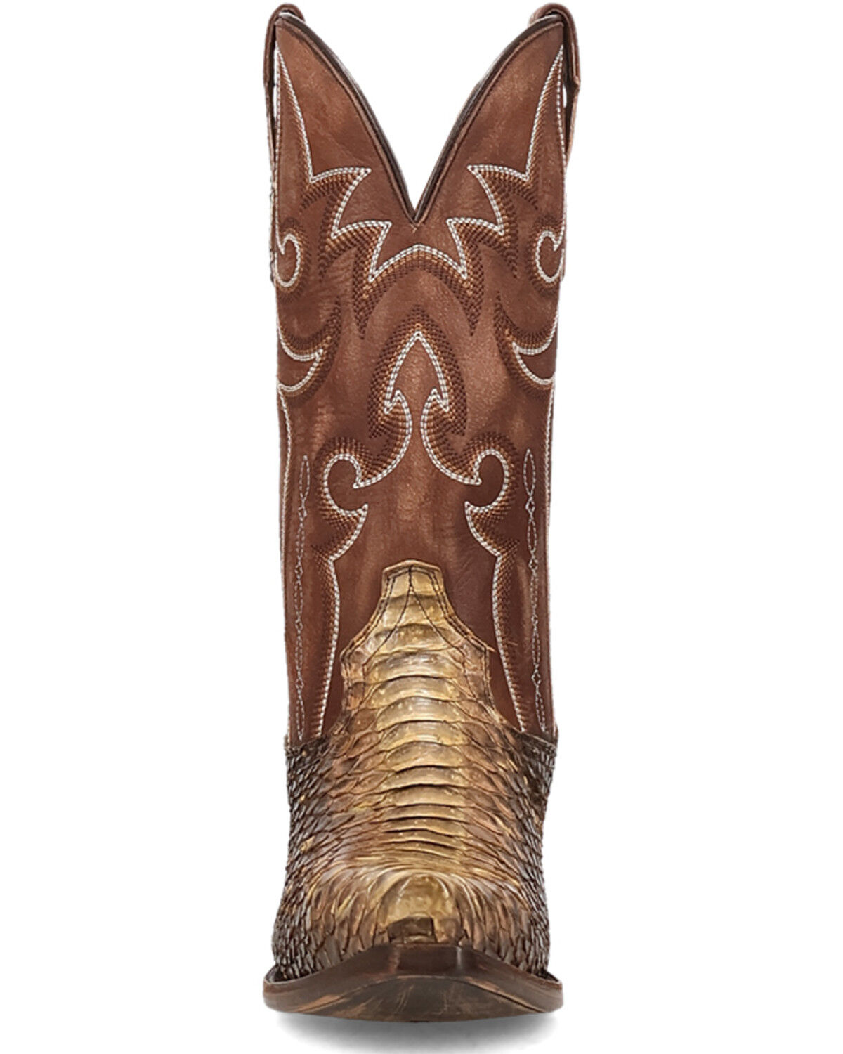 Image #4 - Dan Post Men's Exotic Python Stryker Western Boots - Snip Toe, Taupe, hi-res