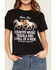 Image #3 - Los Sundays Women's Tequila & Horses Short Sleeve Graphic Tee, Black, hi-res