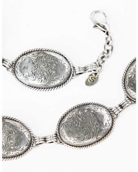 Image #3 - Tony Lama Women's Nicole Concho Belt, Silver, hi-res