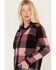 Image #2 - Idyllwind Women's Plaid Print Pocket Days Shacket, Mauve, hi-res