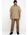 Image #6 - Ariat Men's Tan Plaid Rebar Made Tough Short Sleeve Work Shirt, Beige/khaki, hi-res