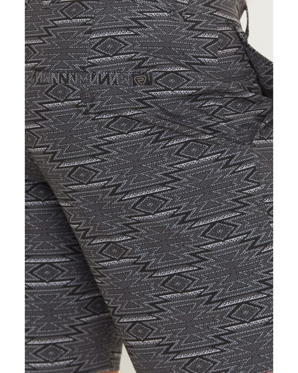 Image #4 - Rock & Roll Denim Men's 8" Southwestern Print Stretch Chino Shorts, Charcoal, hi-res
