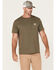 Image #1 - Carhartt Men's Force Relaxed Midweight Logo Pocket Work T-Shirt, Green, hi-res