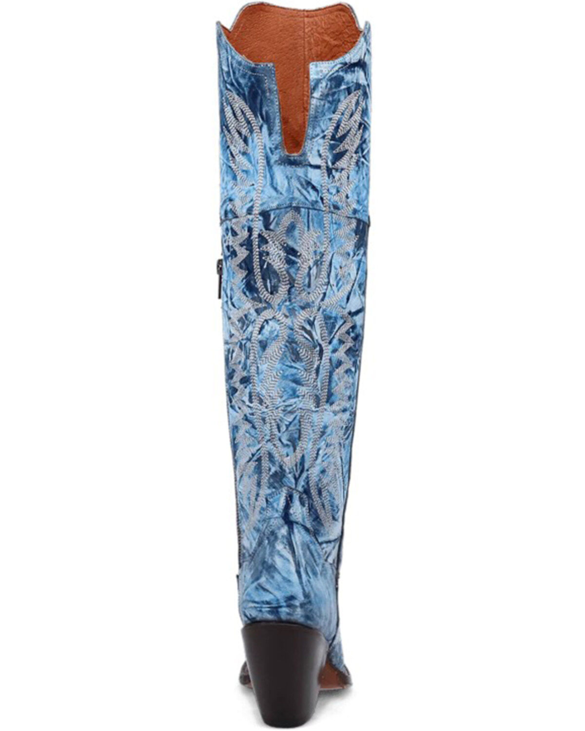 Image #5 - Dan Post Women's Moxie Tall Western Boots - Snip Toe, Blue, hi-res