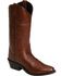 Image #1 - Old West Men's Smooth Leather Western Boots - Medium Toe, Black Cherry, hi-res