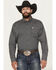 Image #1 - Cinch Men's Geo Print Long Sleeve Button-Down Stretch Western Shirt, Black, hi-res