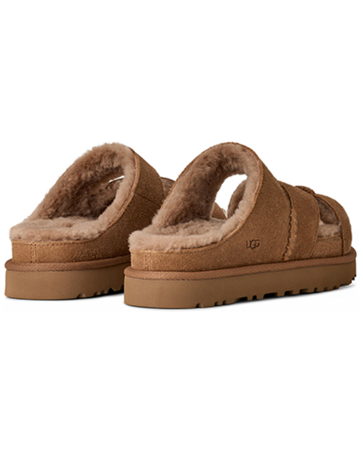 Image #4 - UGG Women's Greenport Cross Strap Slide, Chestnut, hi-res
