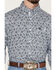 Image #3 - George Strait by Wrangler Men's Paisley Print Long Sleeve Button-Down Stretch Western Shirt, Blue, hi-res