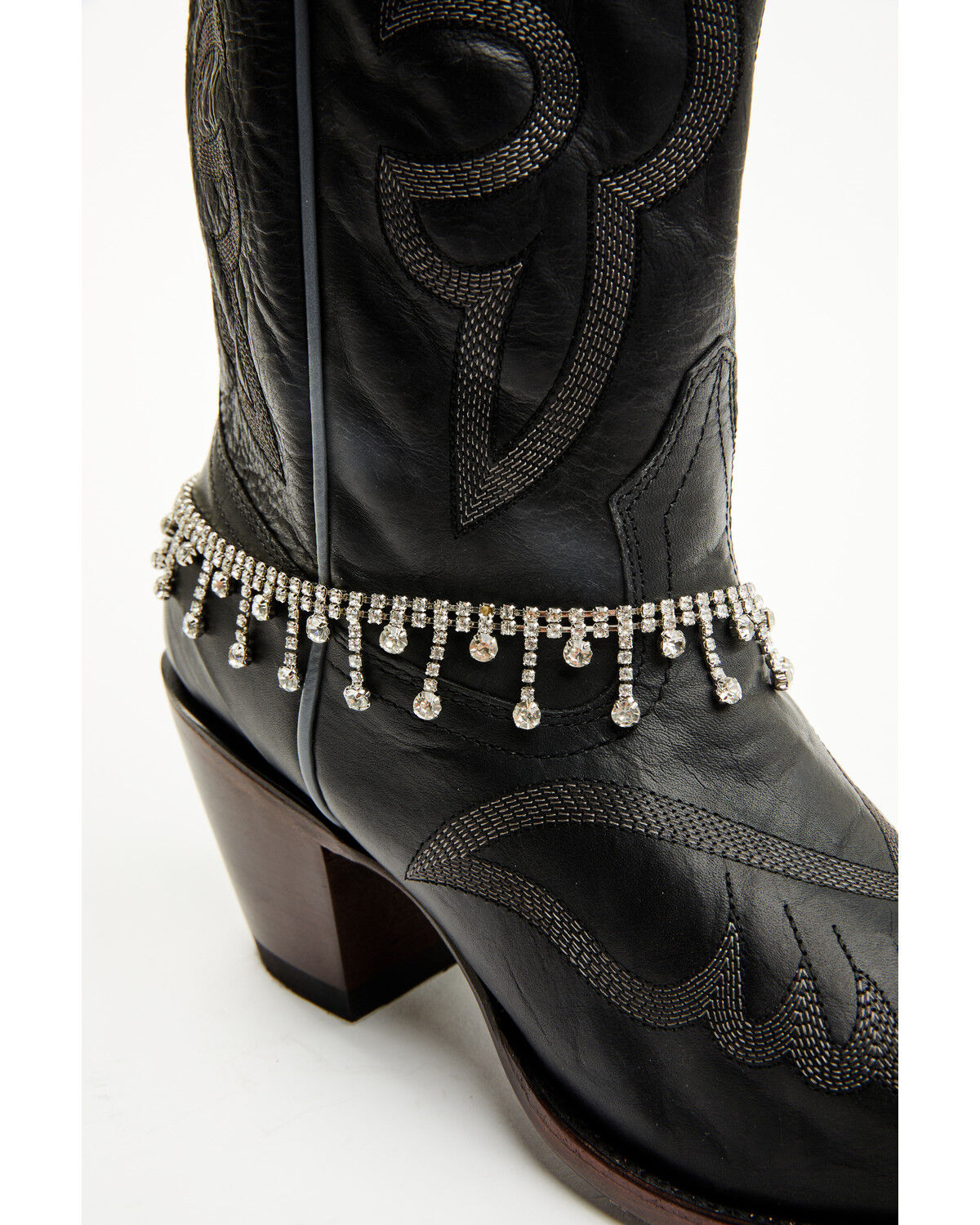 Image #1 - Shyanne Women's Rhinestone Studded Charm Boot Jewelry, Silver, hi-res