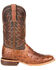 Image #2 - Durango Men's Wheat Brown Exotic Full-Quill Ostrich Western Boots - Square Toe, Brown, hi-res