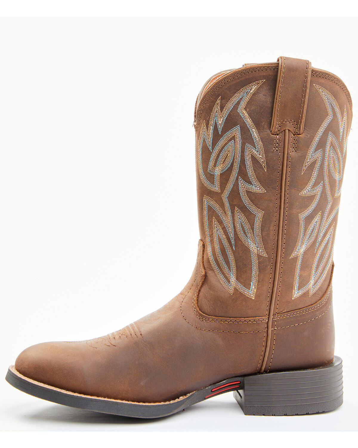 Image #3 - Justin Men's Stampede Rendon Western Boots - Round Toe, Pecan, hi-res