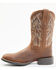 Image #3 - Justin Men's Rendon Western Boots - Round Toe, Pecan, hi-res