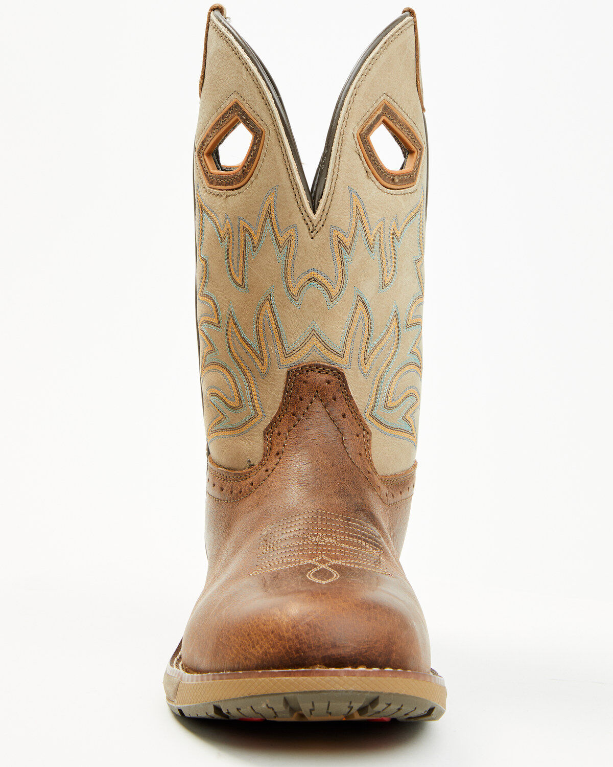 Image #4 - Double H Men's Prophecy Roper Western Boots - Round Toe, Tan, hi-res