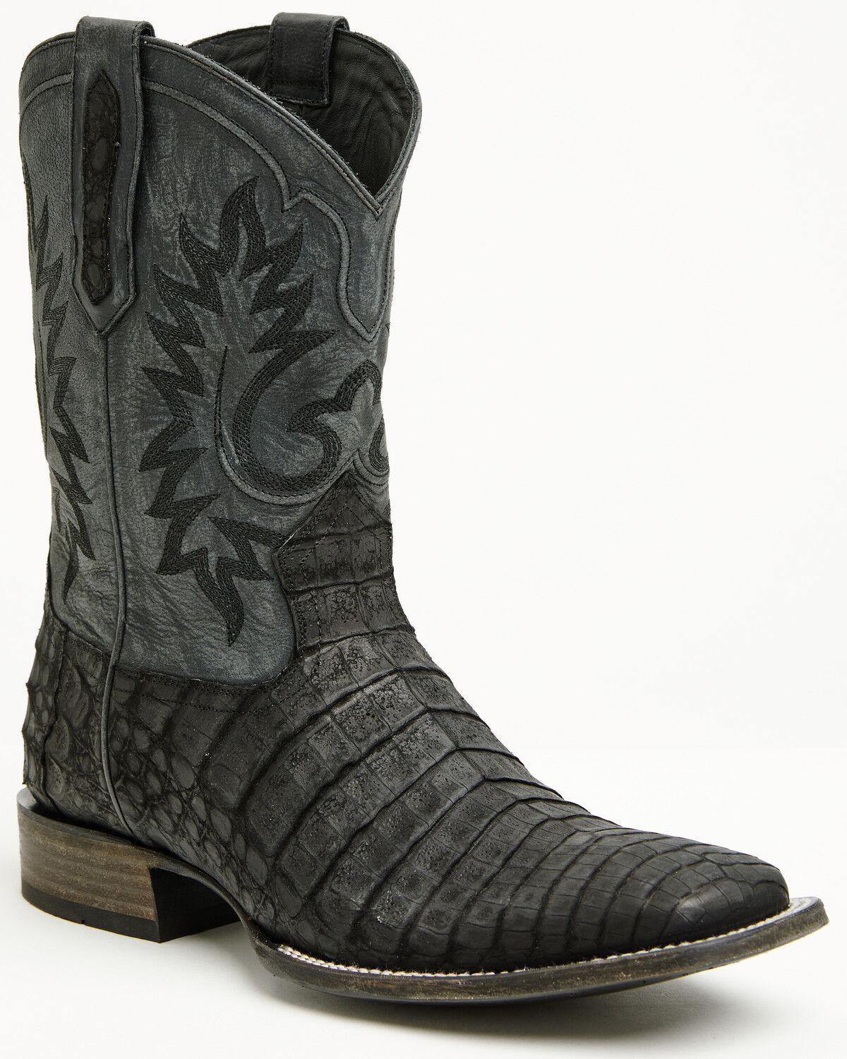 Image #1 - Cody James Black 1978&reg; Men's The Hayward Exotic Caiman Belly Western Boots - Broad Square Toe, Black, hi-res