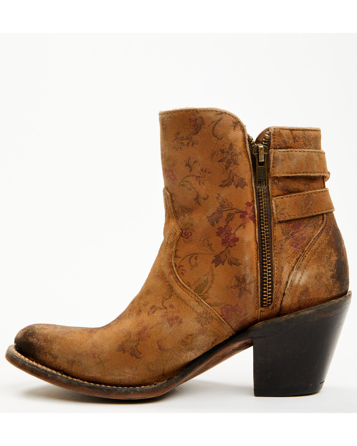 Image #6 - Lucchese Women's Handmade 1883 Catalina Booties - Round Toe, Brown, hi-res