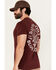 Image #1 - Troll Co Men's Winged Support Short Sleeve Graphic T-Shirt , Maroon, hi-res