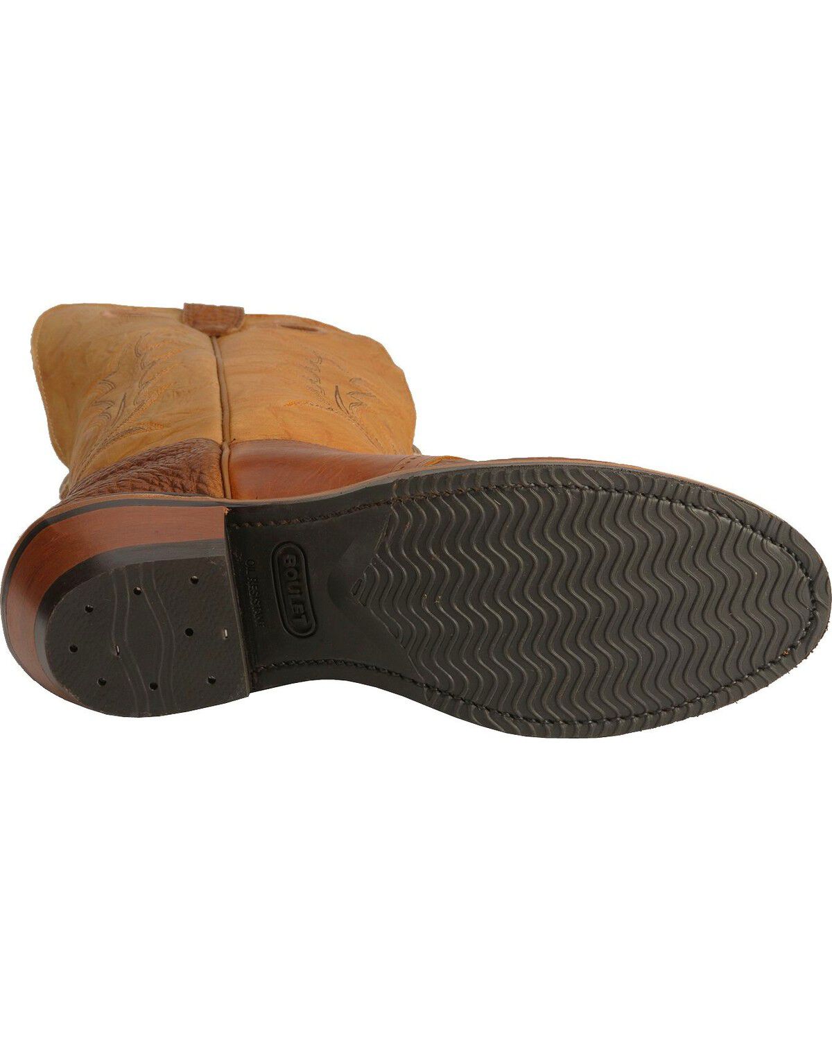 Image #5 - Boulet Men's Buckaroo Saddle Western Boots - Round Toe, Bay Apache, hi-res