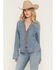 Image #2 - Idyllwind Women's Avery Lace-Up Denim Slub Shirt, Medium Wash, hi-res