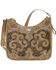 Image #1 - American West Women's Hand Tooled Concealed Carry Shoulder Bag, Sand, hi-res