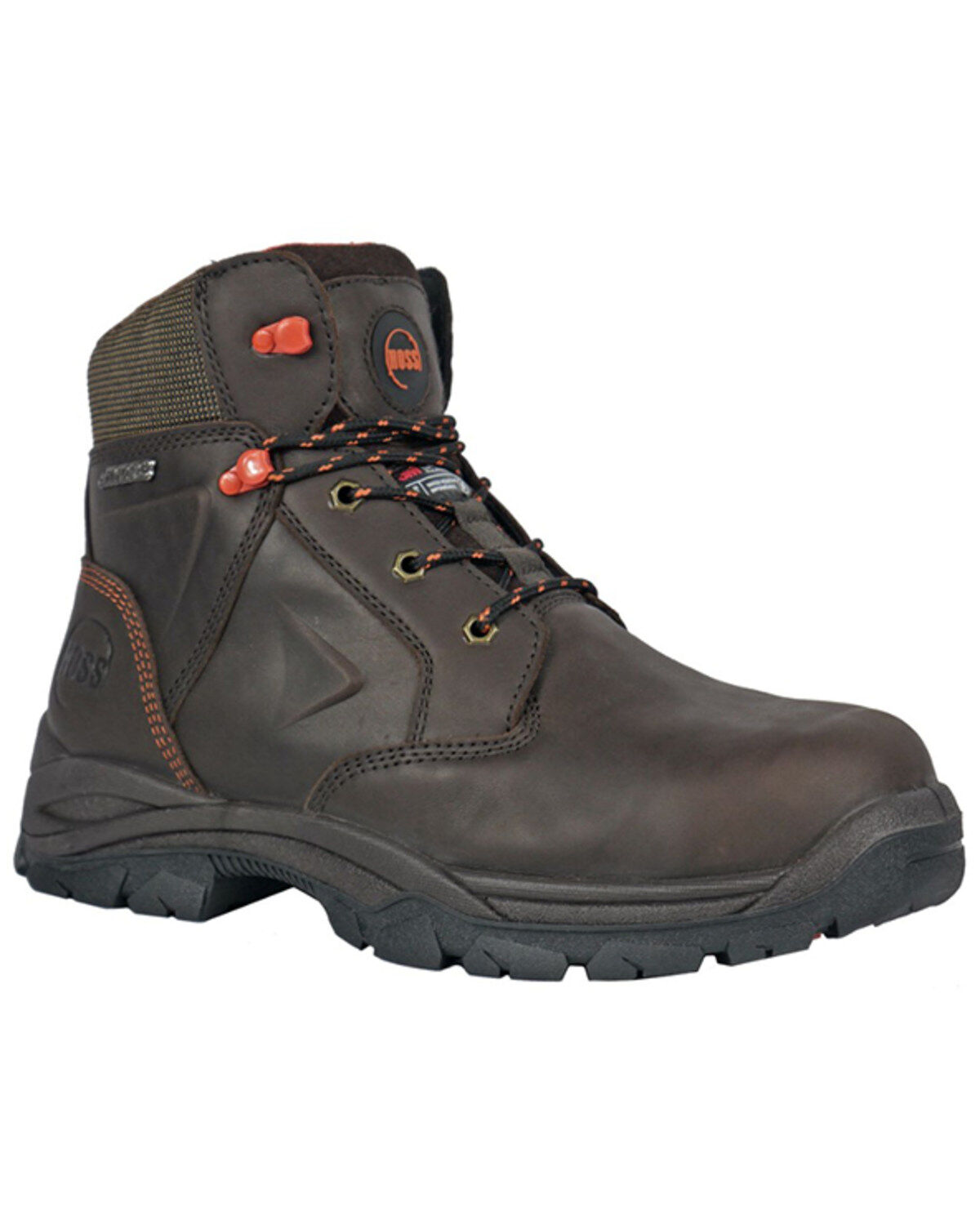Hoss Men's Hudson 6" Lace-Up Boots - Composite Toe, Brown, hi-res