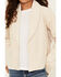 Image #3 - Shyanne Girls' Solid Fringe Open Front Faux Suede Jacket, Natural, hi-res