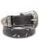 Image #1 - Shyanne Women's Tooled Floral Cut Out Underlay Western Belt, Black, hi-res