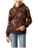 Image #1 - Ariat Girls' Ranch Scene Hoodie, Brown, hi-res